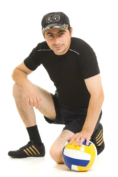 Volleyball men with the ball. — Stock Photo, Image