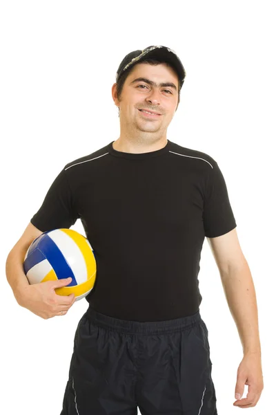 Volleyboll män med bollen. — Stockfoto