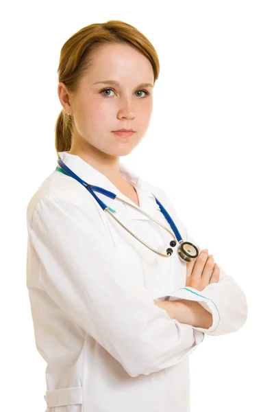 Dottore su sfondo bianco . — Foto Stock