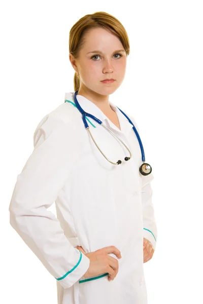 Arzt auf weißem Hintergrund. — Stockfoto