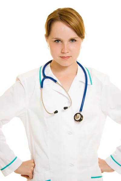 Arzt auf weißem Hintergrund. — Stockfoto