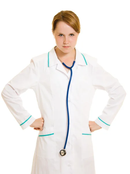Doutor em um fundo branco . — Fotografia de Stock