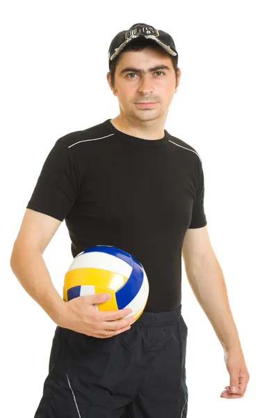 Volleyboll män med bollen. — Stockfoto