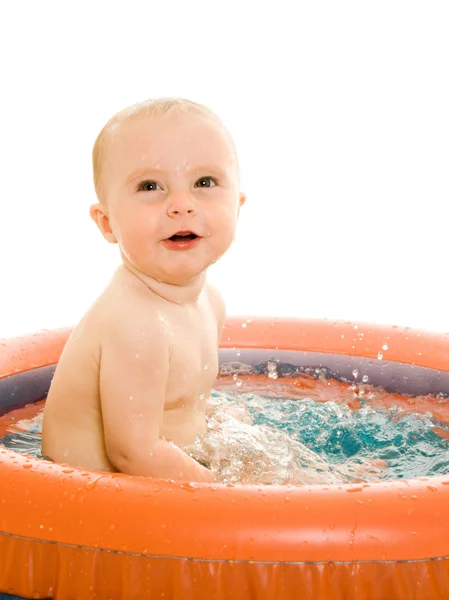 Lavado de bebé sobre fondo blanco . —  Fotos de Stock