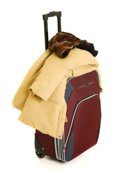 Travel bag on white background — Stock Photo, Image