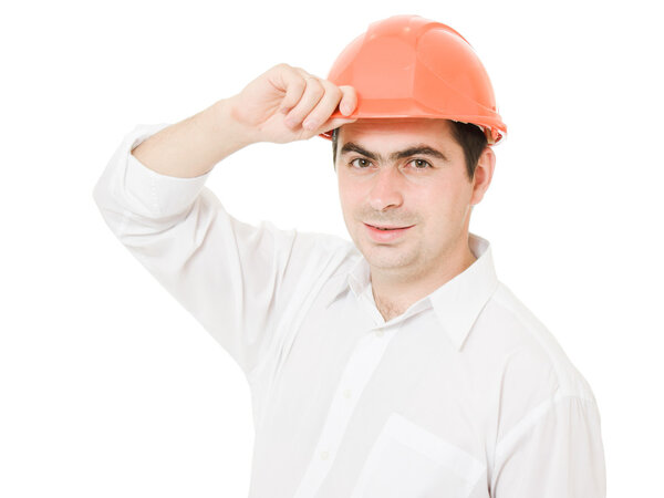 Успешный бизнесмен в шлеме
.