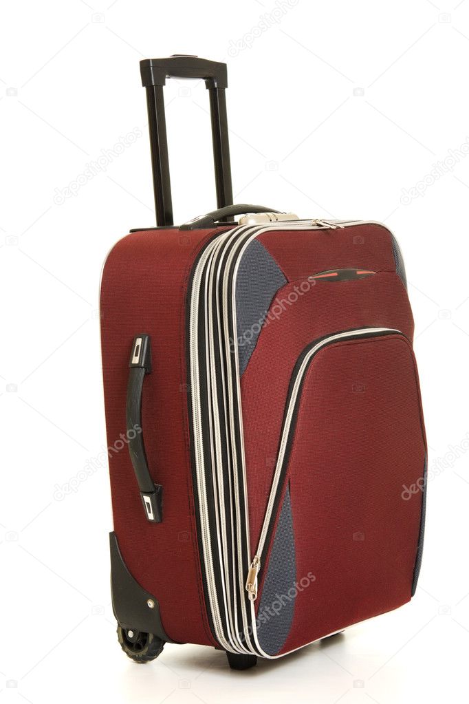 Travel bag on white background
