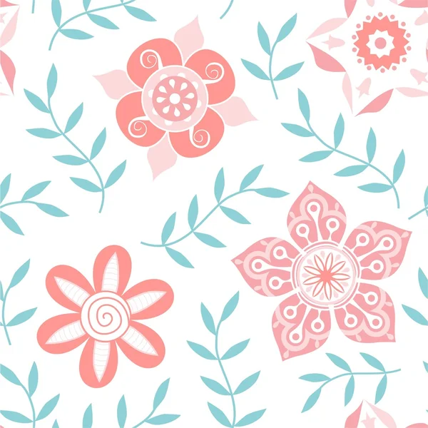 Φωτεινό floral χωρίς ραφή μοτίβο — Διανυσματικό Αρχείο
