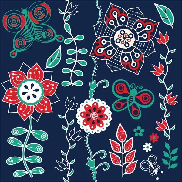 Romantic floral pattern, endless texture. — Stock Vector