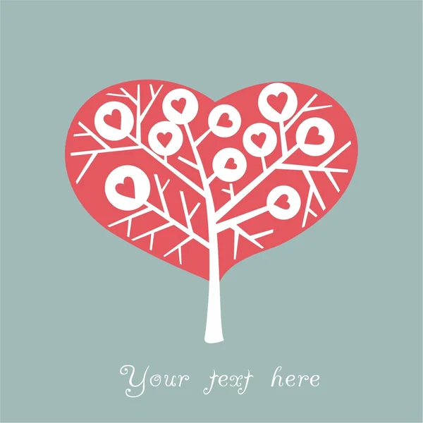 Καρδιά σχήμα δέντρο — Διανυσματικό Αρχείο