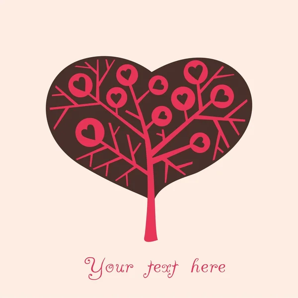 Καρδιά σχήμα δέντρο — Διανυσματικό Αρχείο