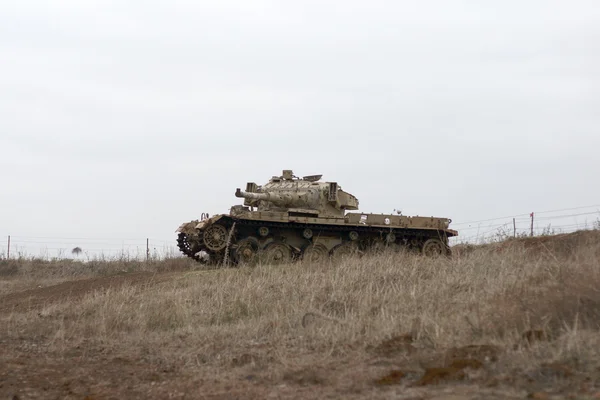 stock image Israeli tank on Golan heights