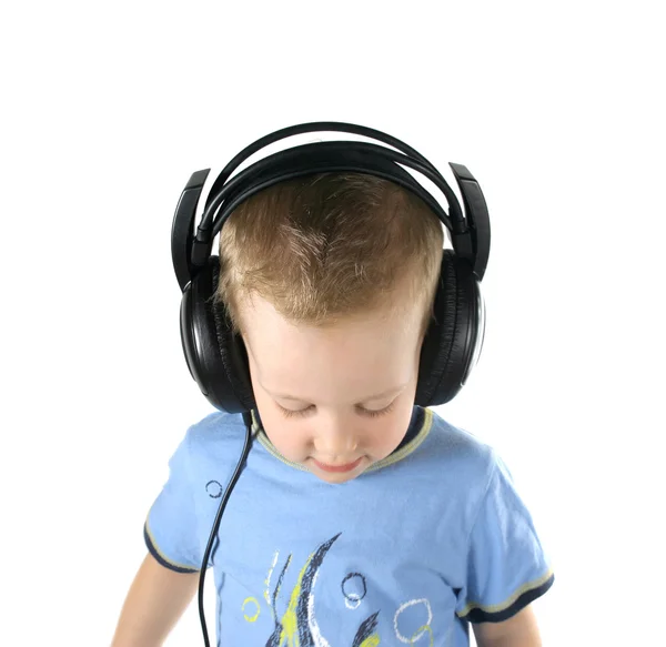 stock image Little DJ boy looking down