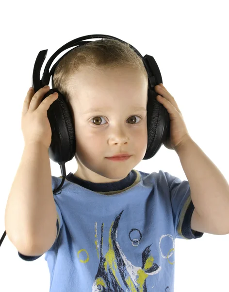 Stock image Little DJ listen music