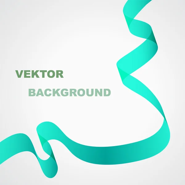 Green ribbon — Stock Vector