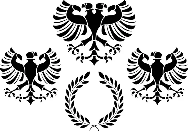 Aigles et couronnes — Image vectorielle