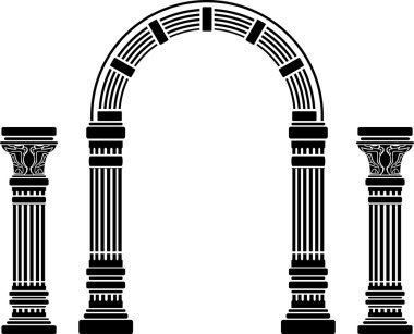 Fantasy arch and columns clipart