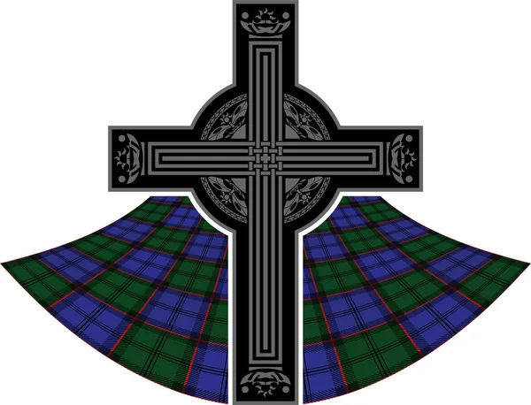Scottish celtic cross — Stock Vector