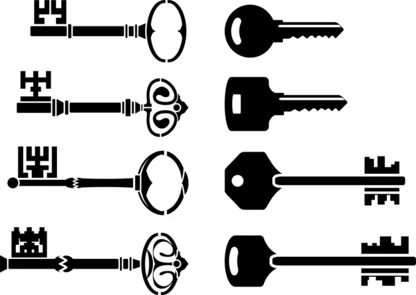 Set sleutels voor het — Stockvector