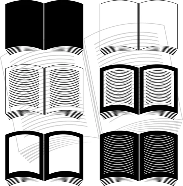 Stencils of books — Stock Vector