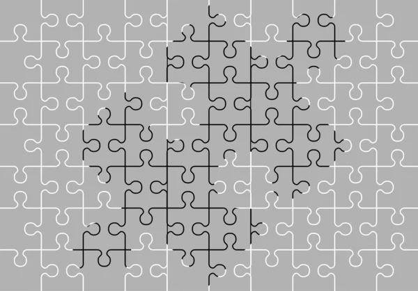 Stencil van puzzelstukjes — Stockvector