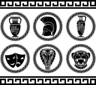 Hellenic buttons clipart