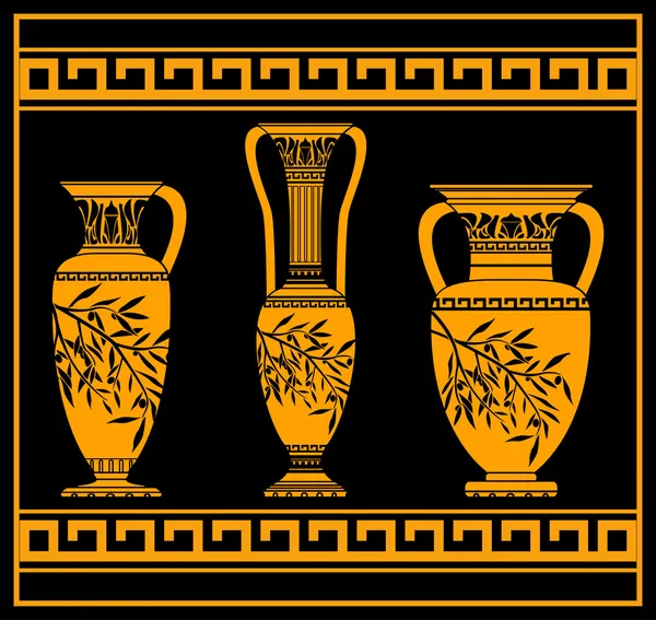 Греческие кувшины — стоковый вектор