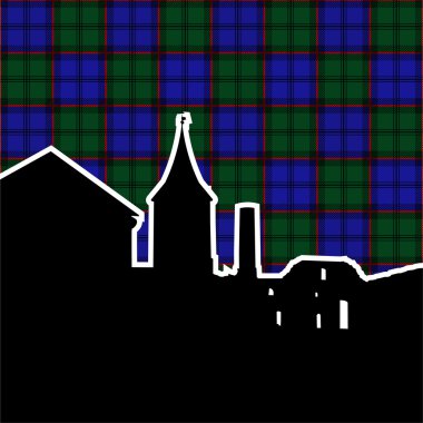 Ruins of scottish castle clipart