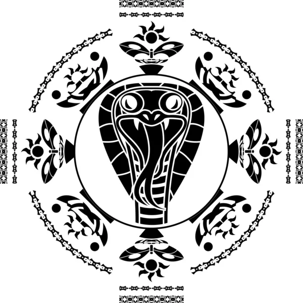 ファンタジー リングのコブラ — ストックベクタ