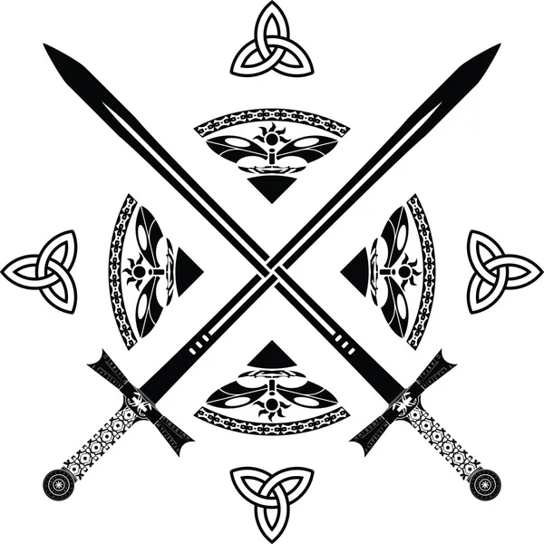Fantasy swords — Stock Vector