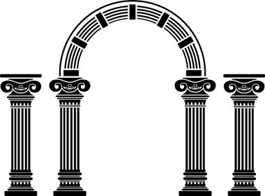 Fantasy arch and columns clipart