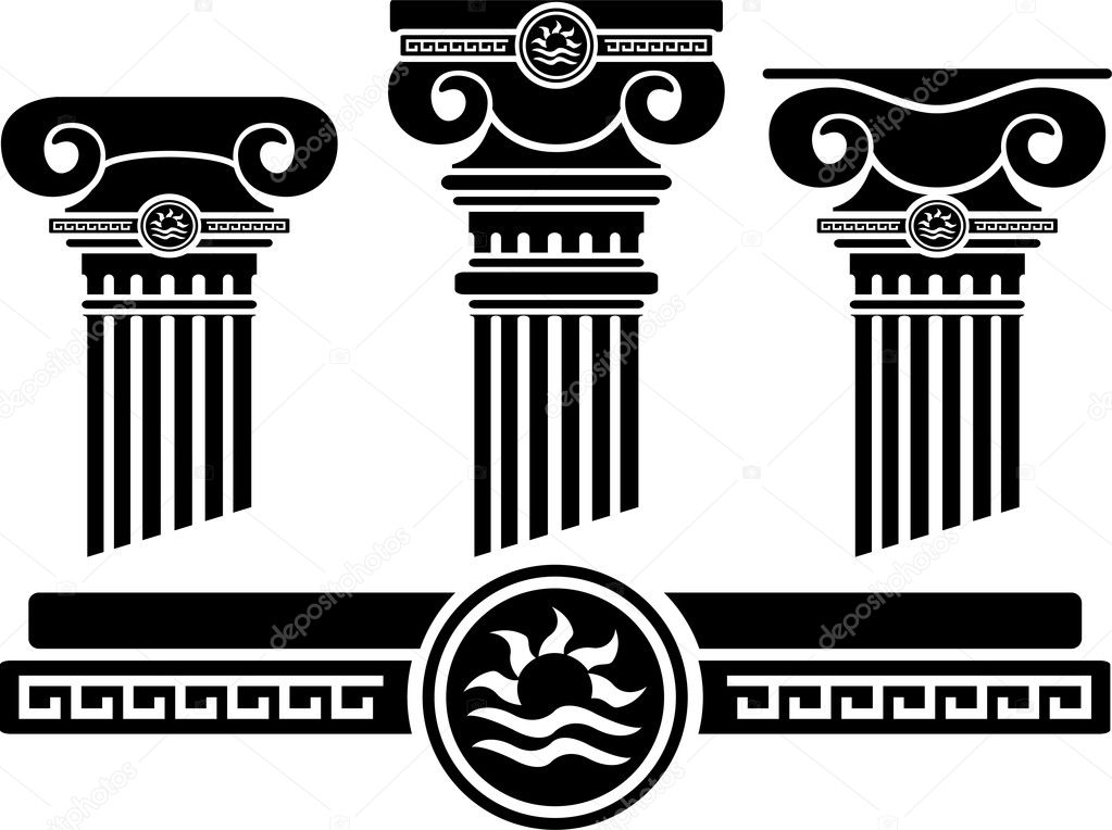 Ionic columns and pattern