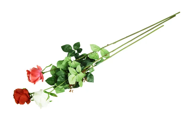 Einen schönen Strauß Rosen. auf weißem Hintergrund — Stockfoto