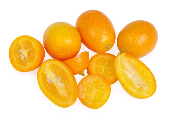Group kumquat isolated on the white background — Stock Photo, Image