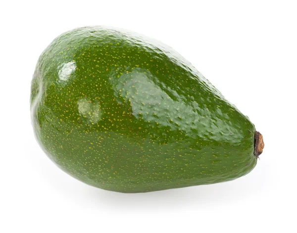Einzelne Avocado isoliert auf weißem Hintergrund — Stockfoto