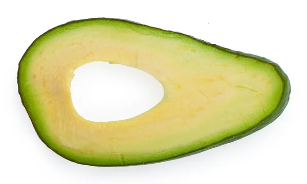 Segment avocado op witte achtergrond — Stockfoto