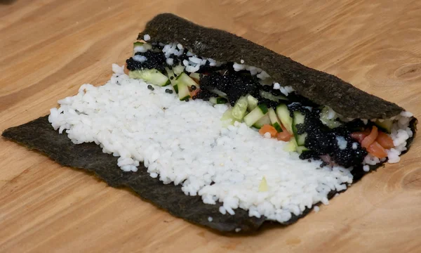 Stadier av matlagning sushi — Stockfoto