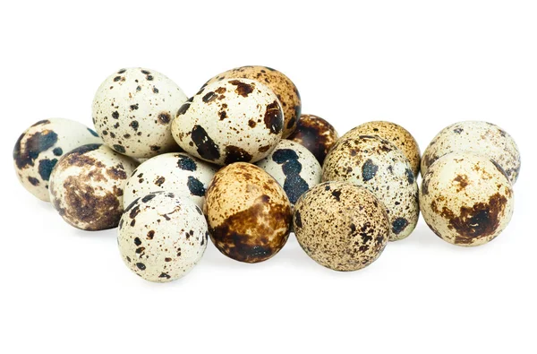 Ovos de codorna isolados sobre branco o fundo — Fotografia de Stock