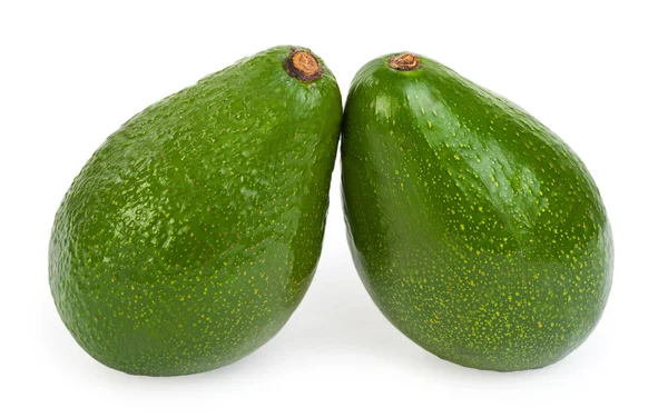 Пара авокадо на белом фоне — стоковое фото