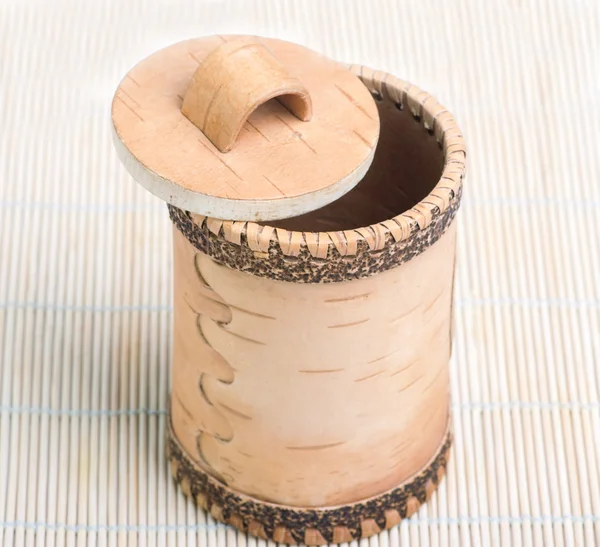 The wooden casket in the form of barrel — Stock Photo, Image