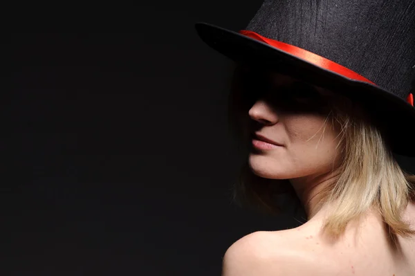 Donna in cappello — Foto Stock