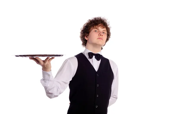 Posing waiter — Stock Photo, Image