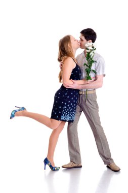 Playful couple clipart