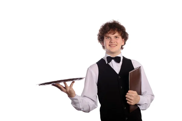 Handsome waitress — Stock Photo, Image