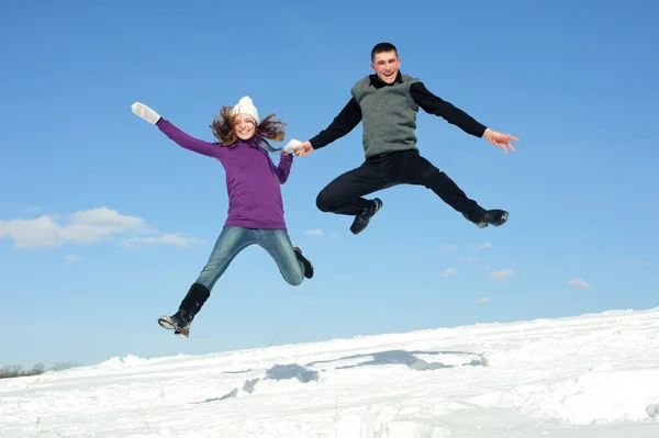Jumping teenagers — Stock Photo, Image