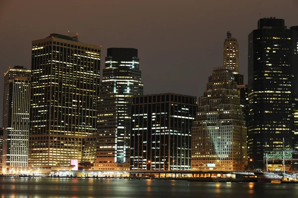Downtown skyscrapers at night — Stock Photo, Image