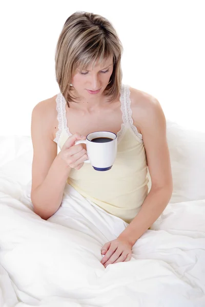 Coffee in bed — Stock Photo, Image