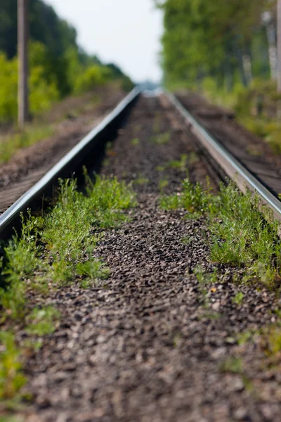 O caminho-de-ferro de via única — Fotografia de Stock