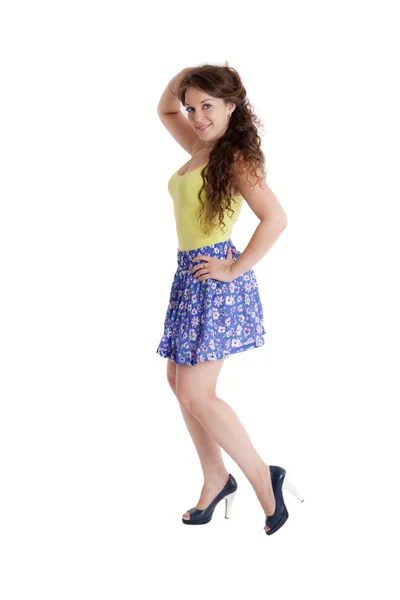 Girl in a skirt — Stock Photo, Image