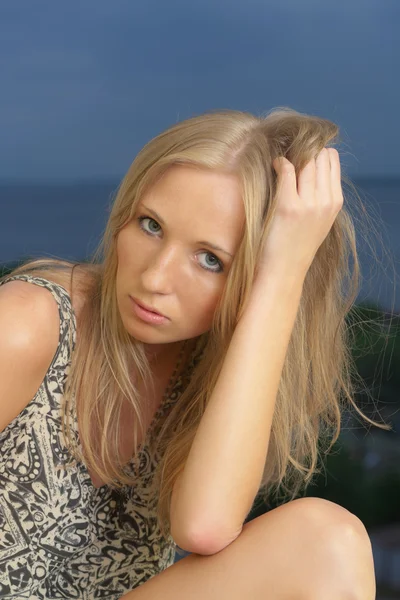 Porträtt av blonda — Stockfoto